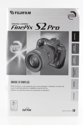 Fujifilm Digital Camera FinePix S2Pro S2 Pro S2-Pro User Guide