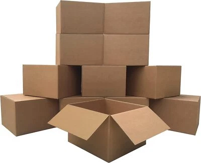 12 pack Large Moving Boxes Shipping Supplies Cardboard 20" x 20" x 15"	Brown new - Image 1 of 4