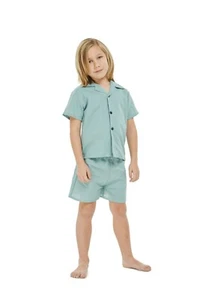 Juego/camisa de cabaña de algodón de algodón Hawaii resaca niño solo en hierba marina - Imagen 1 de 7