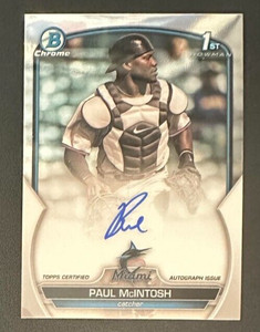 2023 Bowman Chrome PAUL MCINTOSH 1st Bowman Autograph (Miami Marlins)