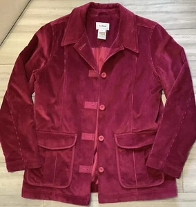 Chaqueta De Colección L.L Bean Chore Granero Rojo Borgoña Pana Talla Mediana De Colección - Imagen 1 de 6