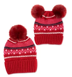 Charter Club Women's Mommy & Me Fair Isle Beanies Set, Red, $58 - Picture 1 of 4