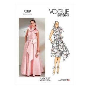 Vogue Designer Sewing Pattern 1861, Badgley Mischka Dress, Size 8 - 16 NEW - Picture 1 of 2