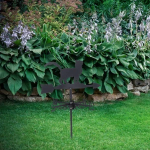 Wetterfahne für Gartendekoration, Edelstahl, Windrichtungsanzeiger, Wetterfahne - Bild 1 von 12