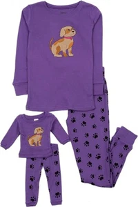 Leveret Kids & Toddler Girls' Matching Doll & Pajamas Set, Purple, 6years - Picture 1 of 7