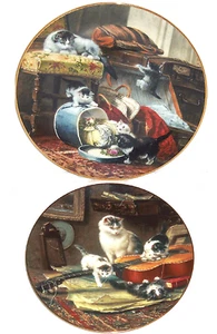 Plato Coleccionista Gato Gatito Victoriano W S George Henriette Renner - Imagen 1 de 5