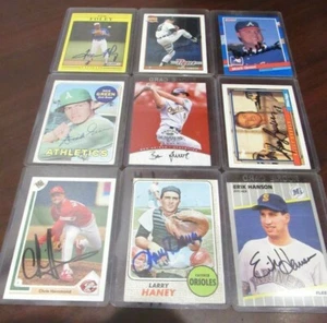 Lot of 9 different Signed Autographed Baseball Cards 1968-1997 - #16 - Picture 1 of 3