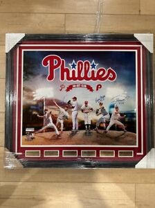 Philadelphia Phillies No Hit Club 6 autographed signed photo framed Sports Vault