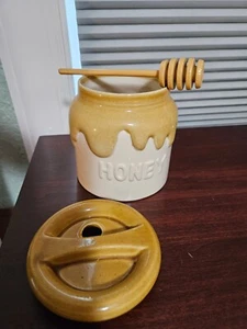 Olla de miel vintage 1982 con cazo TELEFLORA hecha en Portugal - Imagen 1 de 3