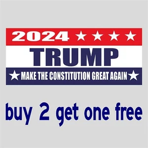 TRUMP 2024 CONSTITUTION GREAT Bumper Sticker anti-liberal funny - GoGoStickers - Picture 1 of 1