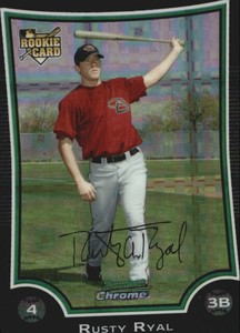 2009 Bowman Chrome Draft X-Fractors Baseball Card #BDP8 Rusty Ryal/199