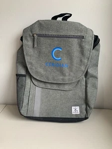 Ceridian Blue Logo Gray Backpack Laptop Bag - Picture 1 of 4