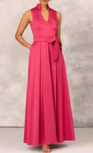 NWT AIDAN MATTOX sleeveless ball gown maxi dress size 6 faded azalea pink $395 - Picture 1 of 11