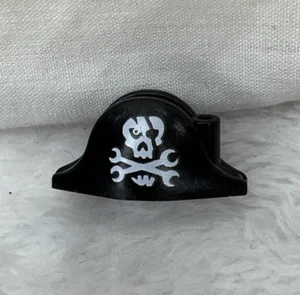 Lego Minifigure Black Pirate Hat Three Cornered Hat Skull Crossbones Minifig - Picture 1 of 2
