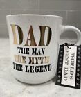 DAD MAN MYTH LEGEND 18 Unzen Kaffeebecher schwarz innen Vatertag Geschenketikett Sheffield