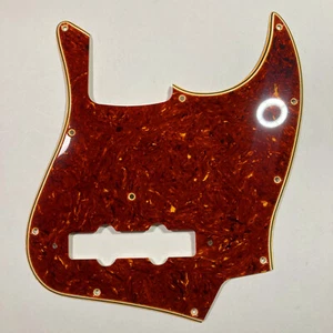 Celluloid Tortoise Pickguard for 70's-'80s USA Jazz Bass w/Wide Bevel Aged Edges - Picture 1 of 10