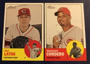 2012 Topps Heritage #194 #334 Mat Latos & Francisco Cordero Lot Reds - Picture 1 of 1