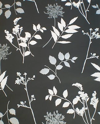 Papel pintado Kathy Ireland's Garden Silhouette gris sobre negro de Blonder NL58192 Foto 1 de 4