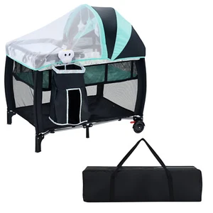 4-IN-1 Baby Travel Cot Crib Portable Bassinet Foldable Portacot Activity Center - Picture 1 of 32
