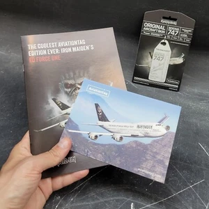 Iron Maiden Aviationtag: Boeing 747 (TF-AAK) - Ed Force One - White + rivet hole - Bild 1 von 7