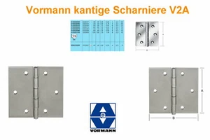 Vormann kantige Scharniere V2A Edelstahl - Scharnier Scharniere  - Bild 1 von 1