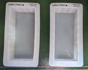 2) Crafters Choice Silicone SOAP MOLD Regular Loaf 1501 White Lot Set of 2 - Picture 1 of 9