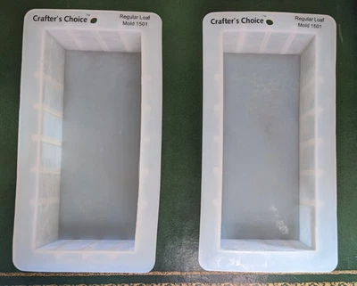 2) Crafters Choice Silicone SOAP MOLD Regular Loaf 1501 White Lot Set of 2 - Изображение 1 из 4
