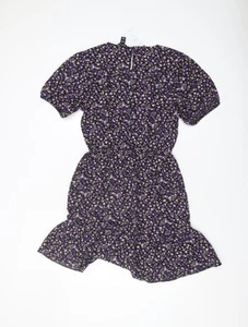 New Look Girls Multicoloured Fit & Flare Floral Dress Size L - Picture 1 of 12