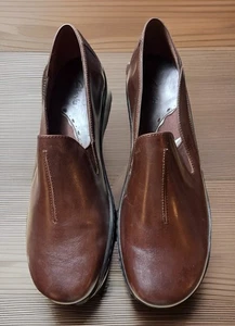 Clarks Damen Halbschuhe Braun Leder Slipper Schuhe Komfort Freizeit 74076 Größe 11 - Bild 1 von 5