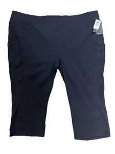 New Torrid Active Womens Black Leggings Size 6X 30 plus Stretch high-Rise Capri - Picture 1 of 8
