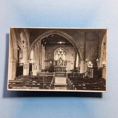 Adwick-Le-Street Postcard C1930 Real Photo St Laurence Church Interior Yorkshire - Image 1 of 2