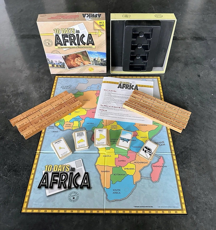 10 Days in Africa (Board Game, 2009) Out Of The Box Alan R. Moon RARE COMPLETE - Image 1 of 4
