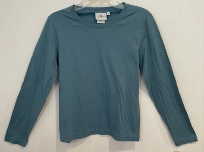 NUEVO CON ETIQUETAS Lo último Camiseta Algodón Marc Ware Mujer S LS Cuello Redondo Verde Salvia Foto 1 de 4