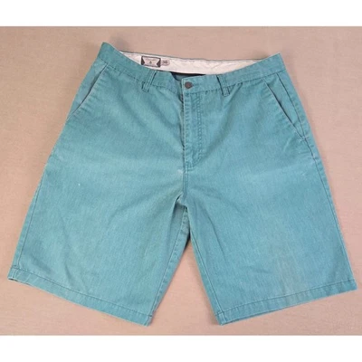 Volcom Teal Blue Freen Cotton Blend Chino Style Shorts Men Size 36 10"inseam - Image 1 of 4