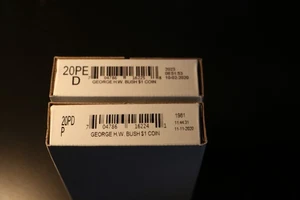 2020 P&D George H.W. Bush Presidential 25 Coin rolls- Mint Sealed Boxes - Picture 1 of 1
