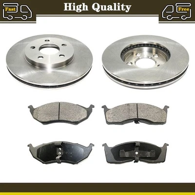 rotores e pastilhas frontais compatível com 2000 Plymouth Neon 2001 Plymouth Neon 2002 Dodge Neon - Imagem 1 de 4