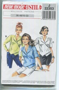 Neue Mode J22353 Misses' Blouses SZ 10-22 UNCUT/SEALED - Picture 1 of 2