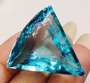 Transparent Aquamarine 67.20 Ct Fancy Shape Certified Loose Gemstone - Picture 1 of 6