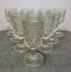 Set of 10 Vintage Anchor Hocking Wexford Stemmed Port Sherry Cordial Glasses - Picture 1 of 10