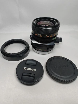Canon TS 35mm F/2.8 S.S.C. SSC FD Mount Lens W/EOS Adapter FD-EOS FREE - Image 1 of 4