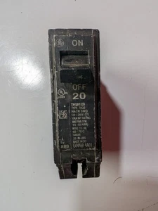 GE THQB1120 Bolt-On Mount Miniature Circuit Breaker - Black - Picture 1 of 8