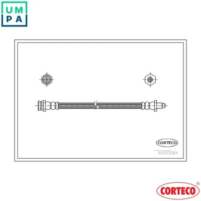 BRAKE HOSE 19033584 FOR MITSUBISHI OUTLANDER/SUV CEDIA/VII AIRTREK LANCER 1.6L - Image 1 of 4