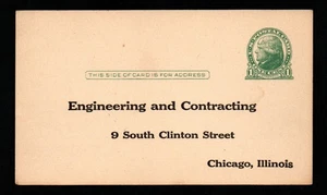 ENGINEERING AND CONTRACTING, 9 SOUTH CLINTON STREET, CHICAGO, ILLINOIS POSTKARTE - Bild 1 von 2