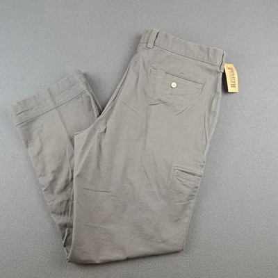 Pantalones de salón Duluth Flex caqui calce relajado para hombre 36x32 (se adapta a 36X31) grises nuevos con etiquetas Foto 1 de 4
