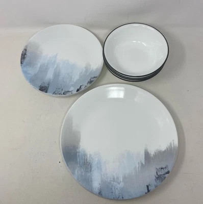 Corelle Tranquil Reflection 12-Piece Glass Dinnerware Set, Service for 4 - White - Image 1 of 4