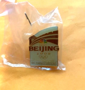 BEIJING OLYMPICS PIN NBC MEDIA PRESS NBC OWNED STATIONS RARE NEW - Picture 1 of 1