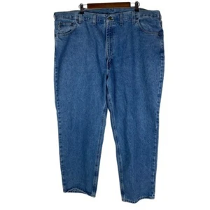 Carhartt Straight Leg Relaxed Fit Durable Denim Arbeitsjeans Herren 46x30 Blau - Bild 1 von 9