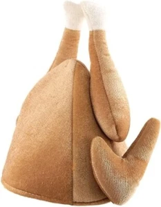 Unisex Turkey Hat Christmas 3D Soft Cooked Novelty Fancy Dress Party Accessory - Picture 1 of 4