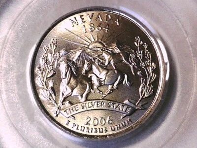 2006 D Washington State Quarter PCGS MS 68 Nevada Satin Finish 08714789 - Image 1 of 3