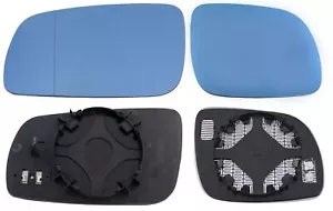 Set Spiegelglas Spiegelgläser links und rechts beheizbar blau asphärisch konvex - Picture 1 of 8